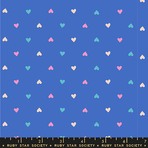 Best Day Ever Hearts in Lapis RS0091 16 - Ruby Star Society Sold by the Half Yard
